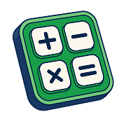 Calculator with plus and minus buttons