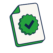 Document with approval checkmark