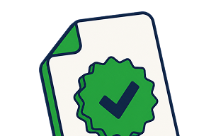 Document with an approval seal