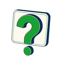 Green question mark illustration
